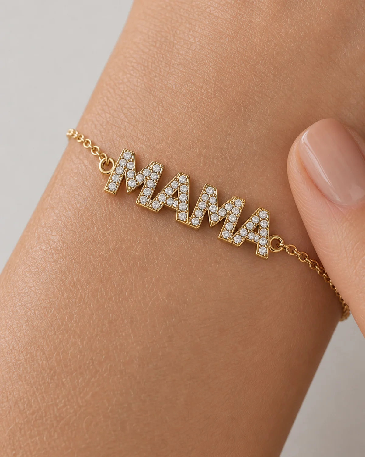 Extreme on-wrist macro of the Amaya MAMA word-bar and side loops