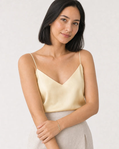 Alternate portrait of the same model wearing the Amaya MAMA bracelet