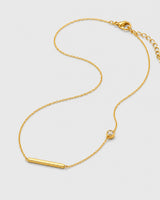 Alternate full view of Aven necklace with clasp and extender