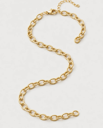 Alternate view of the Liora orbit chain showing its clasp and extender