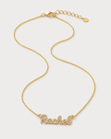 Alternate full view of the Mira Rachel necklace with clasp and extender