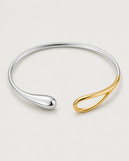 Alternate profile of the Sora mixed-metal open bangle