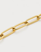 Macro view of Vela elongated open paperclip links