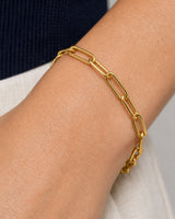 Extreme wrist macro of the Vela polished rounded paperclip links